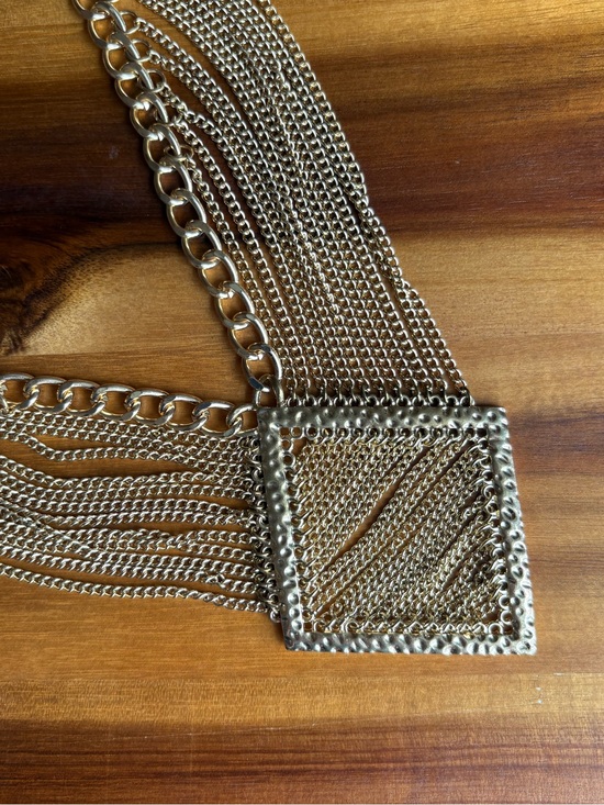 Jewelry - UNBRANDED Gold Tone Multi-Chain Statement Necklace - B/M Alloy Stainless Steel